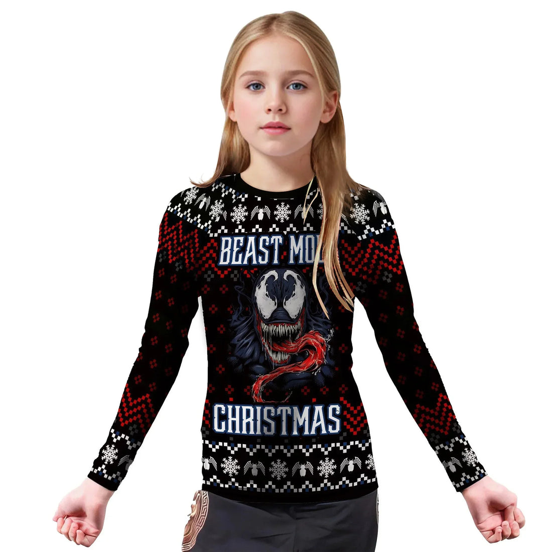 Venom Christmas Beast Mode Kids Rash Guard