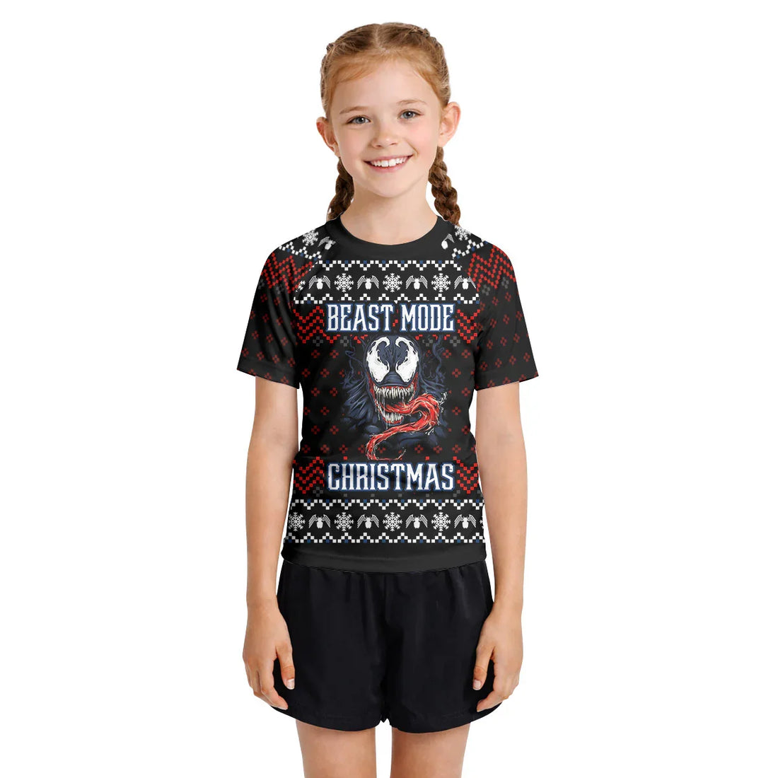 Venom Christmas Beast Mode Kids Rash Guard