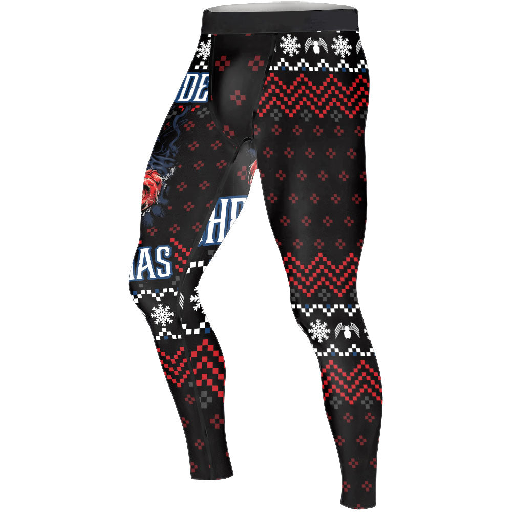 Venom Christmas Beast Mode Men's Compression Leggings