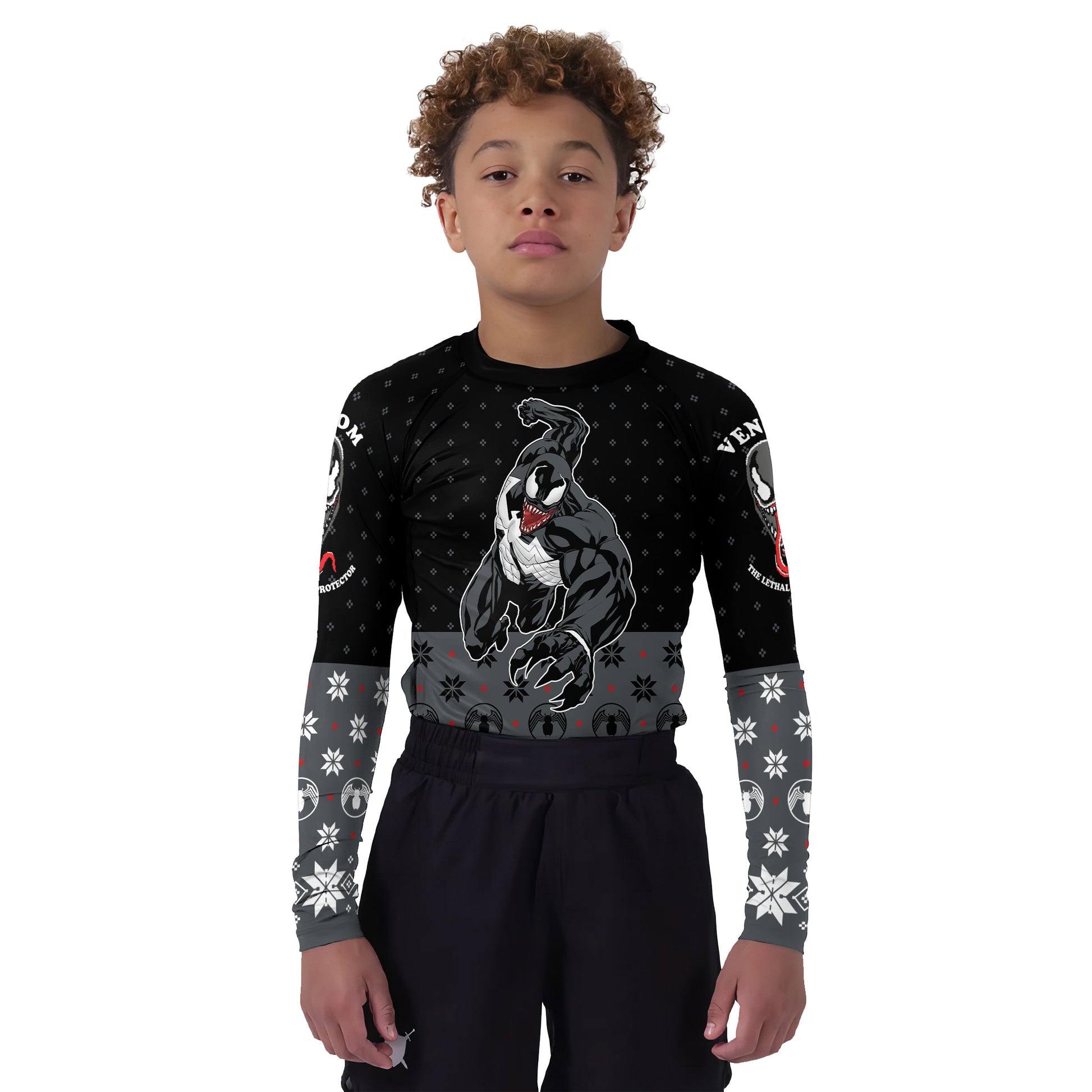 Venom Christmas Kids Rash Guard