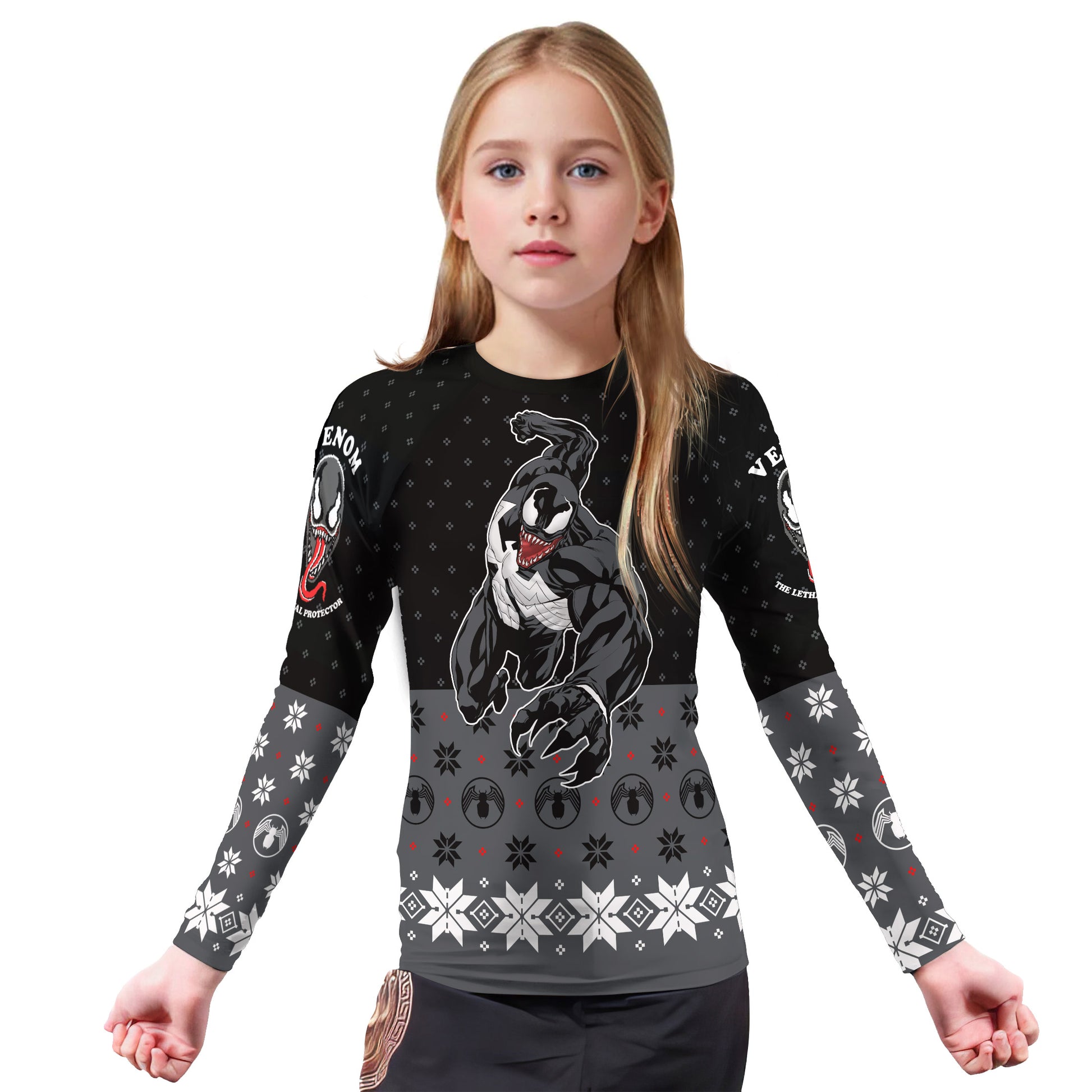 Venom Christmas Kids Rash Guard
