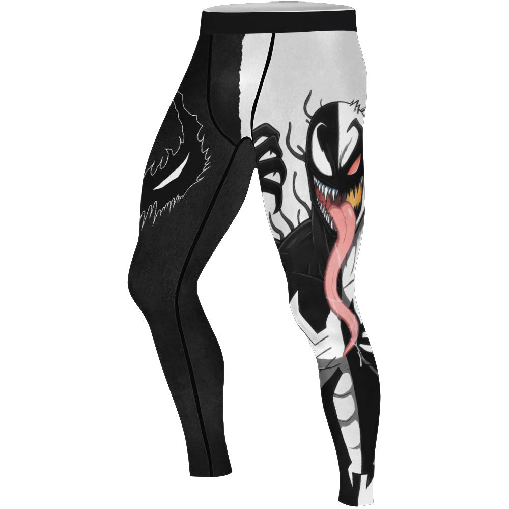 Venom Half Side Anti-Venom Men's Compression Leggings