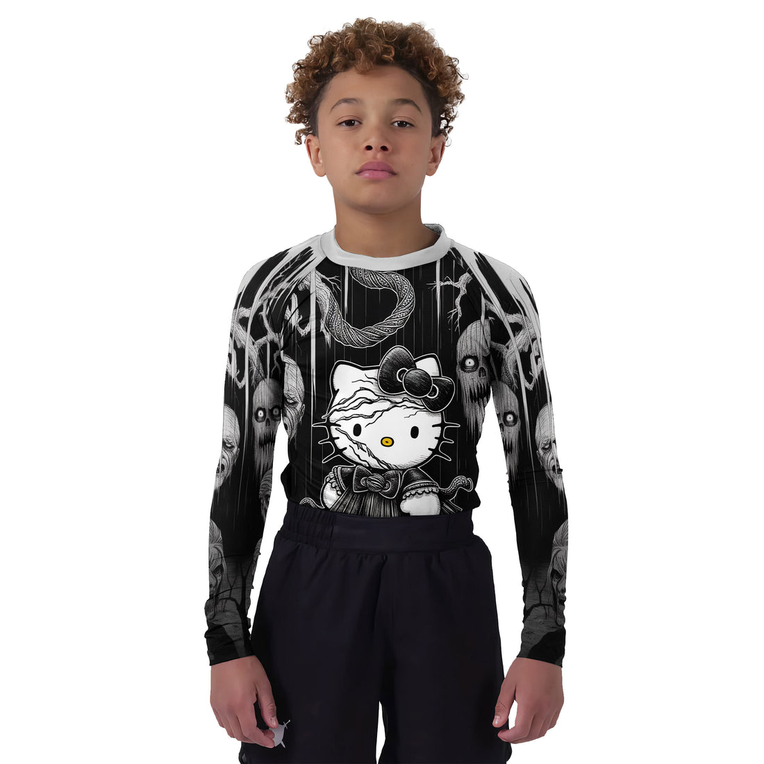 Wednesday Kitty Kids Rash Guard