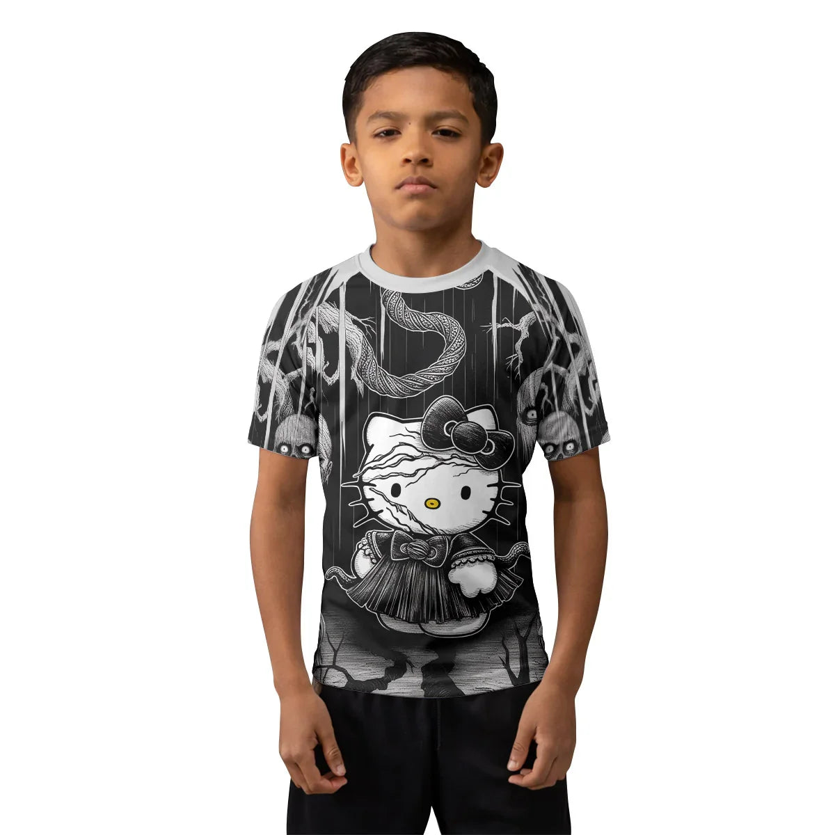 Wednesday Kitty Kids Rash Guard