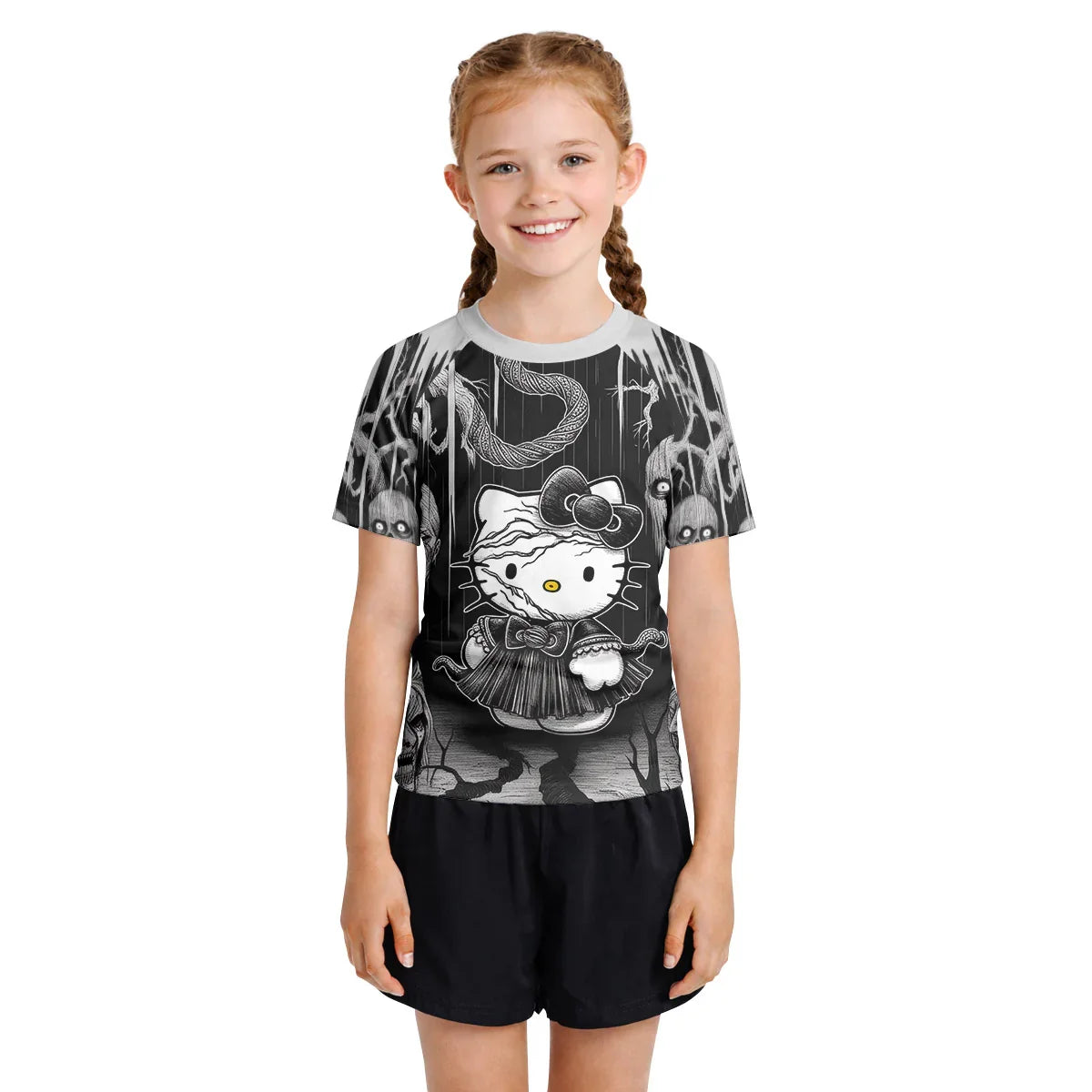 Wednesday Kitty Kids Rash Guard