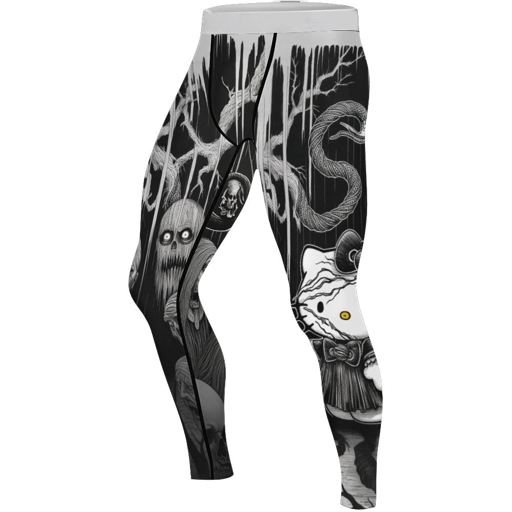 Wednesday Kitty Men's Compression Leggings