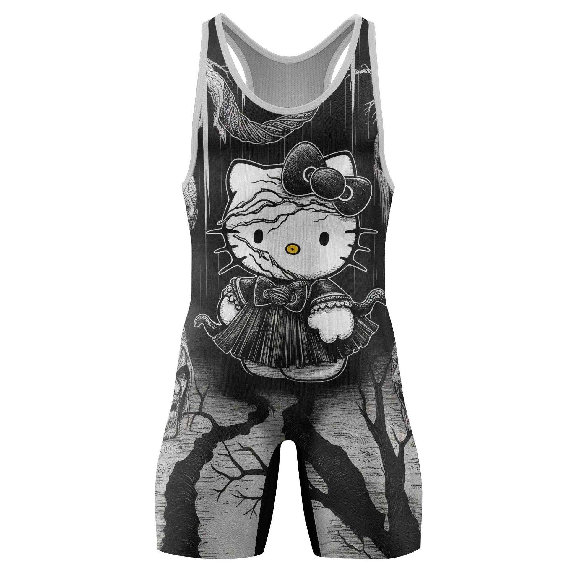 Wednesday Kitty Wrestling Singlet