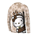 Winter Kitty Reindeer Kids Rash Guard