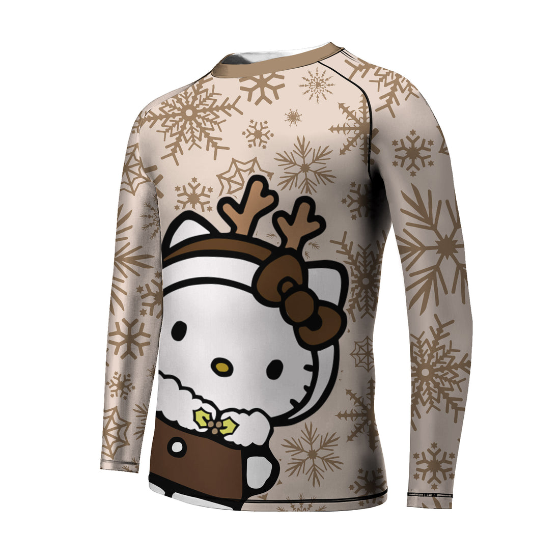 Winter Kitty Reindeer Kids Rash Guard