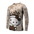 Winter Kitty Reindeer Kids Rash Guard