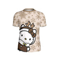 Winter Kitty Reindeer Kids Rash Guard