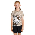 Winter Kitty Reindeer Kids Rash Guard