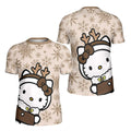 Winter Kitty Reindeer Kids Rash Guard