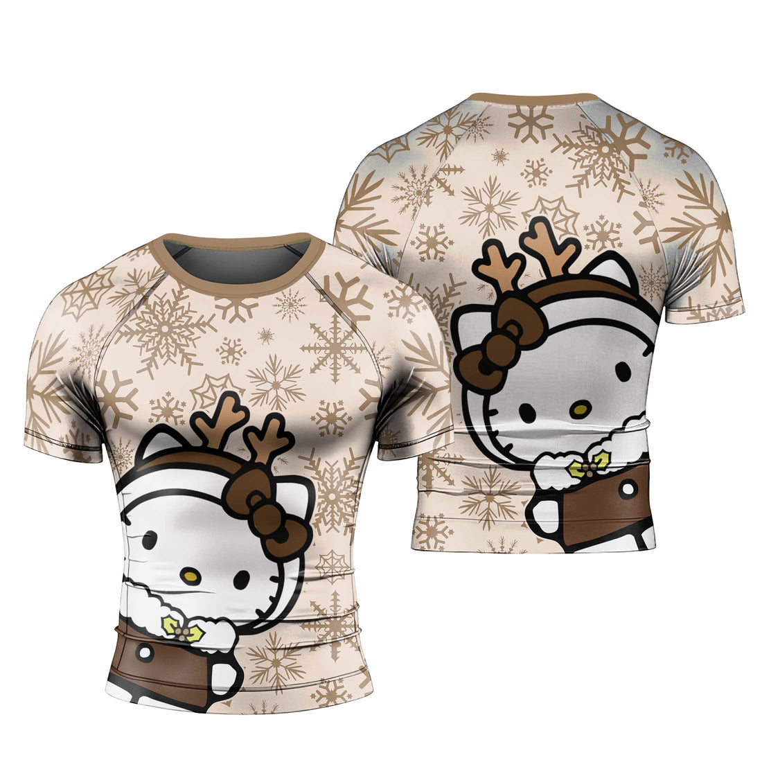 Winter Kitty Reindeer Rash Guard