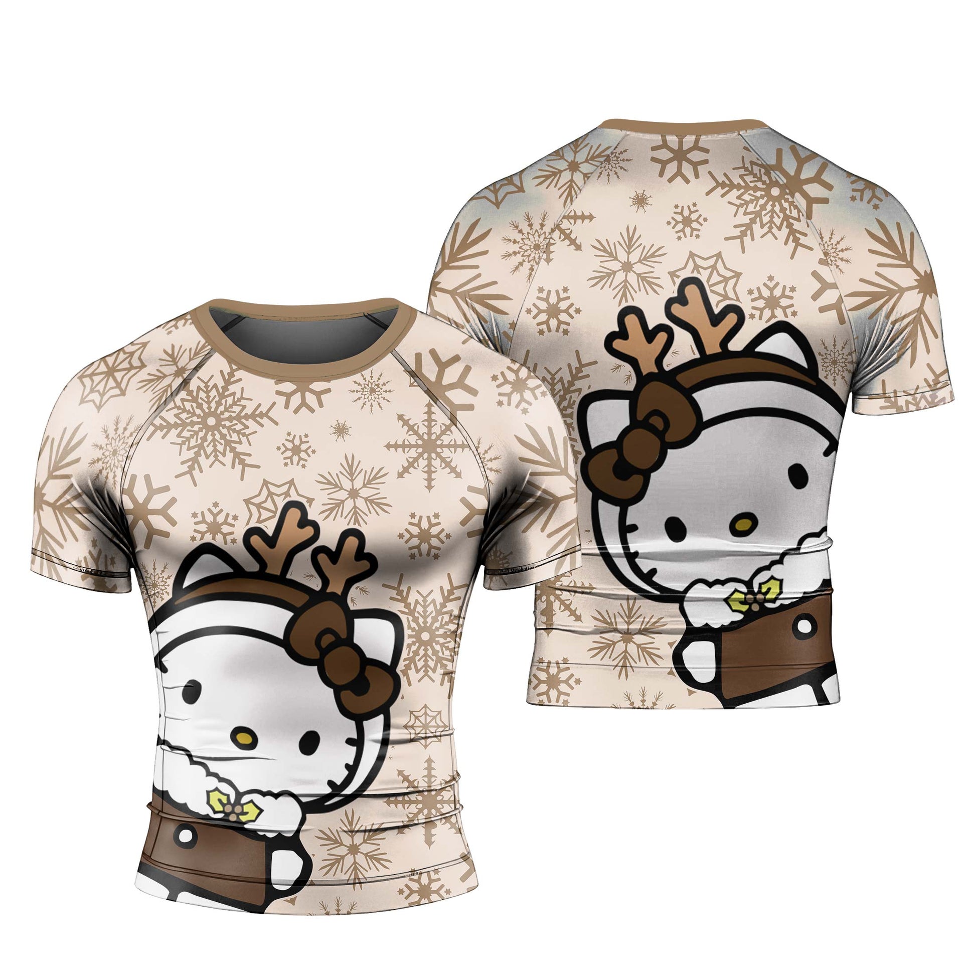 Winter Kitty Reindeer Rash Guard