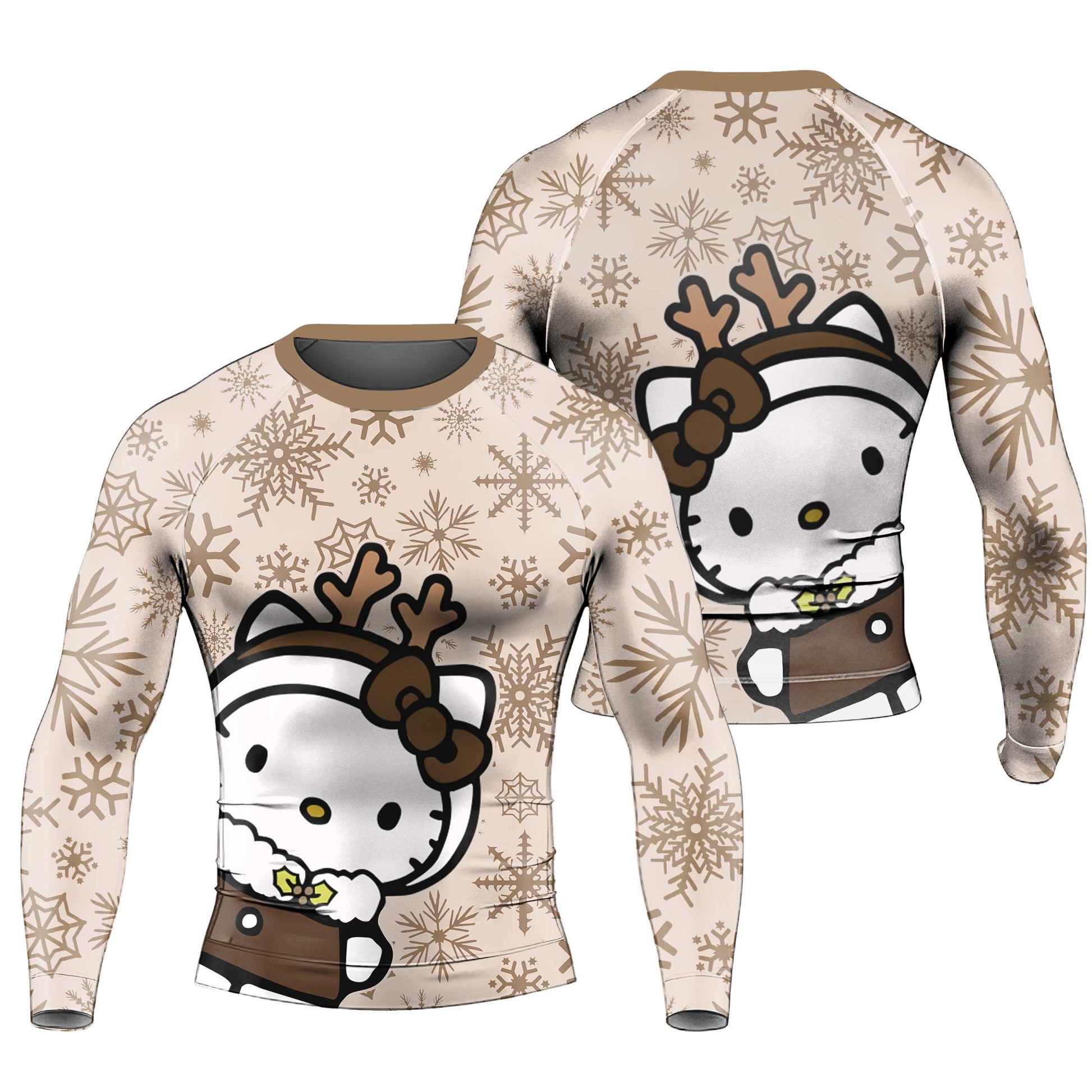Winter Kitty Reindeer Rash Guard