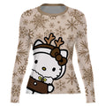 Winter Kitty Reindeer Rash Guard