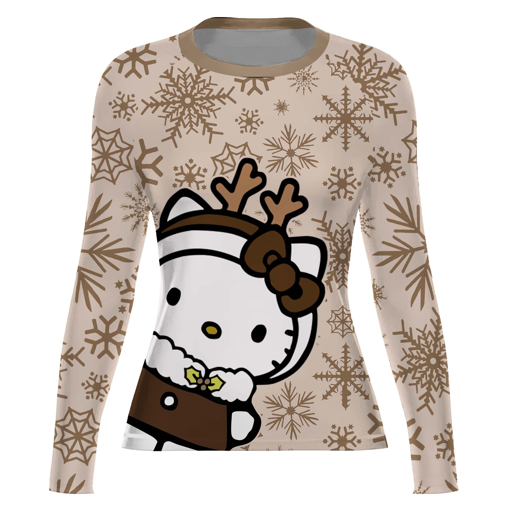 Winter Kitty Reindeer Rash Guard