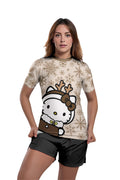 Winter Kitty Reindeer Rash Guard