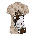 Winter Kitty Reindeer Rash Guard