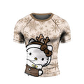 Winter Kitty Reindeer Rash Guard