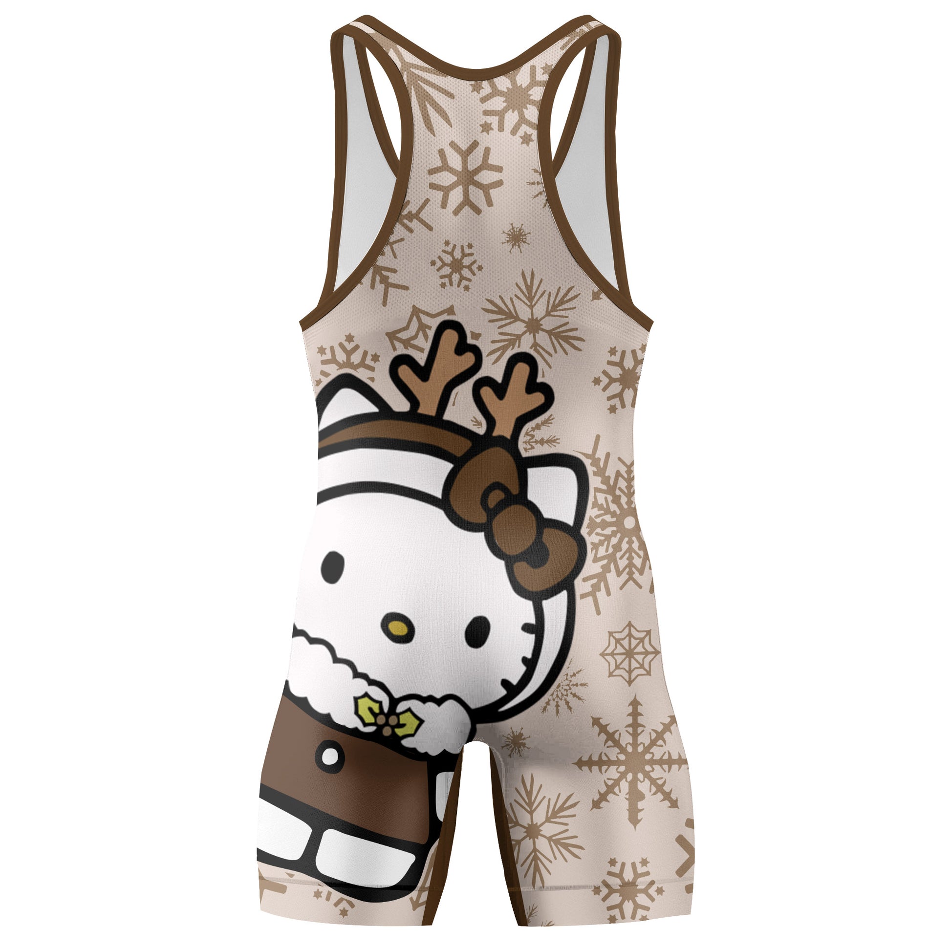 Winter Kitty Reindeer Wrestling Singlet