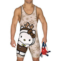 Winter Kitty Reindeer Wrestling Singlet