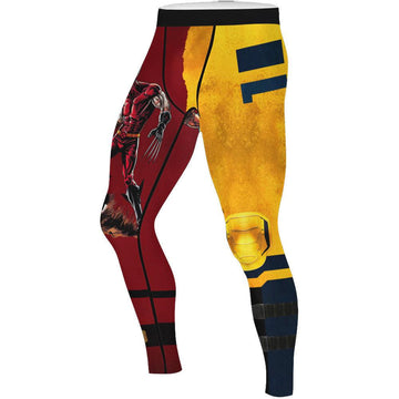 Wolverine Versus Freddy Krueger Men's Compression Leggings