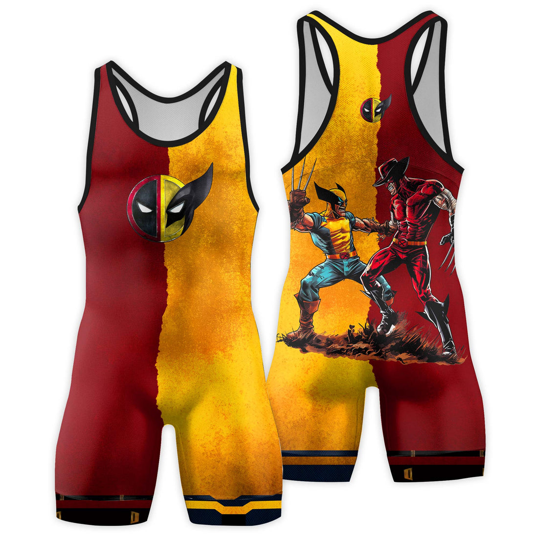 Wolverine Versus Freddy Krueger Wrestling Singlets