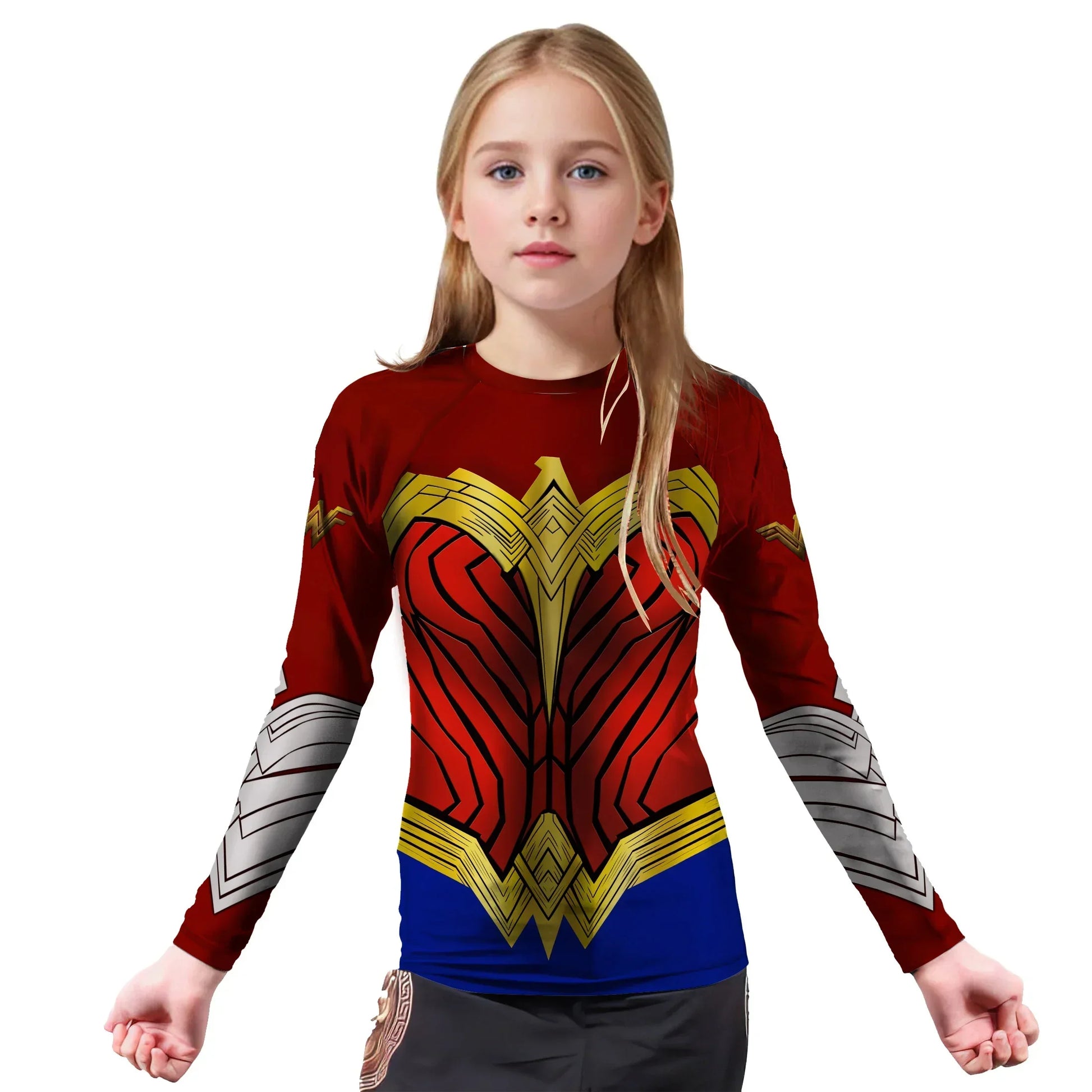 Wonder Woman Armor Kids Rash Guard