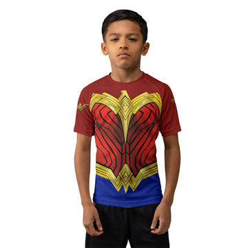 Wonder Woman Armor Kids Rash Guard
