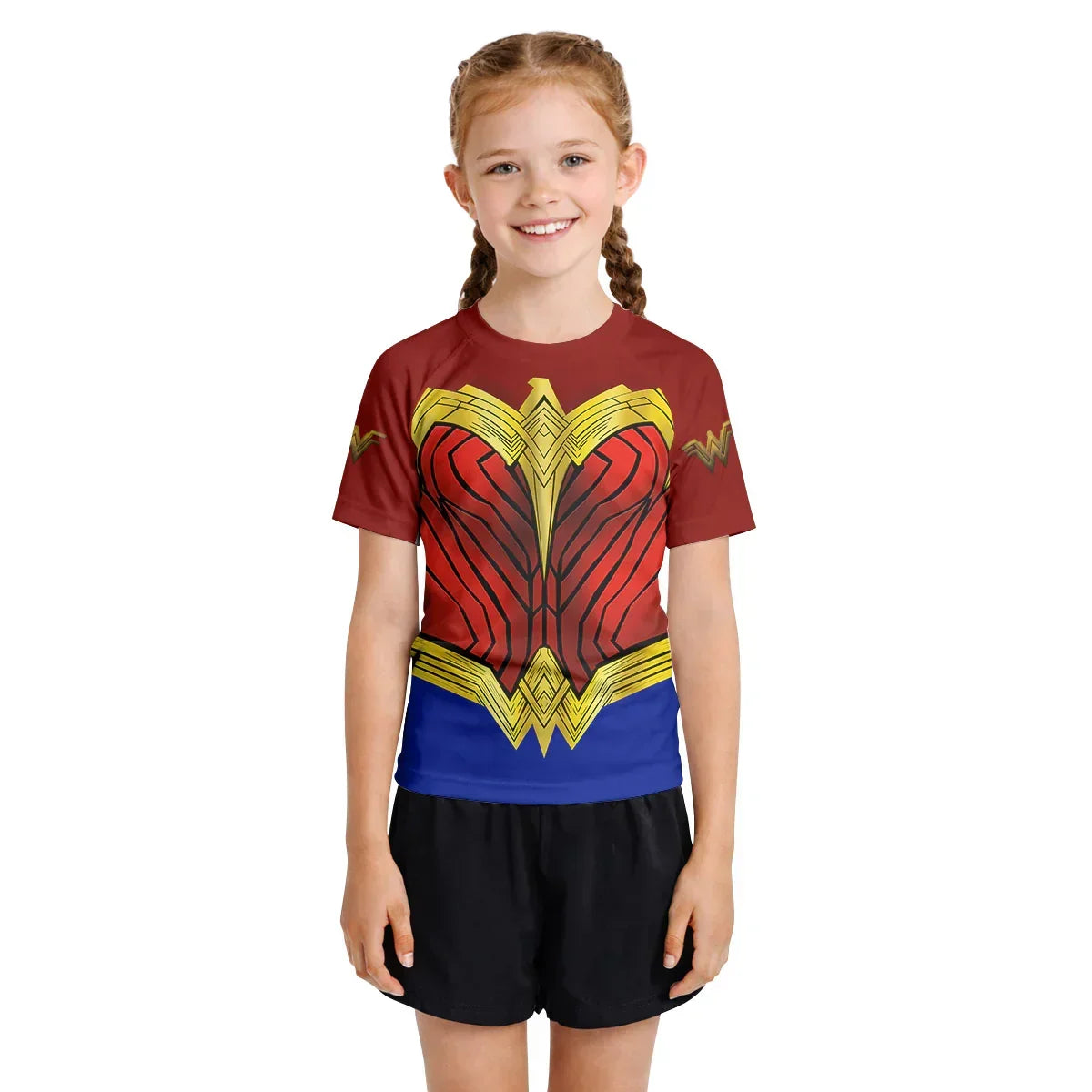 Wonder Woman Armor Kids Rash Guard