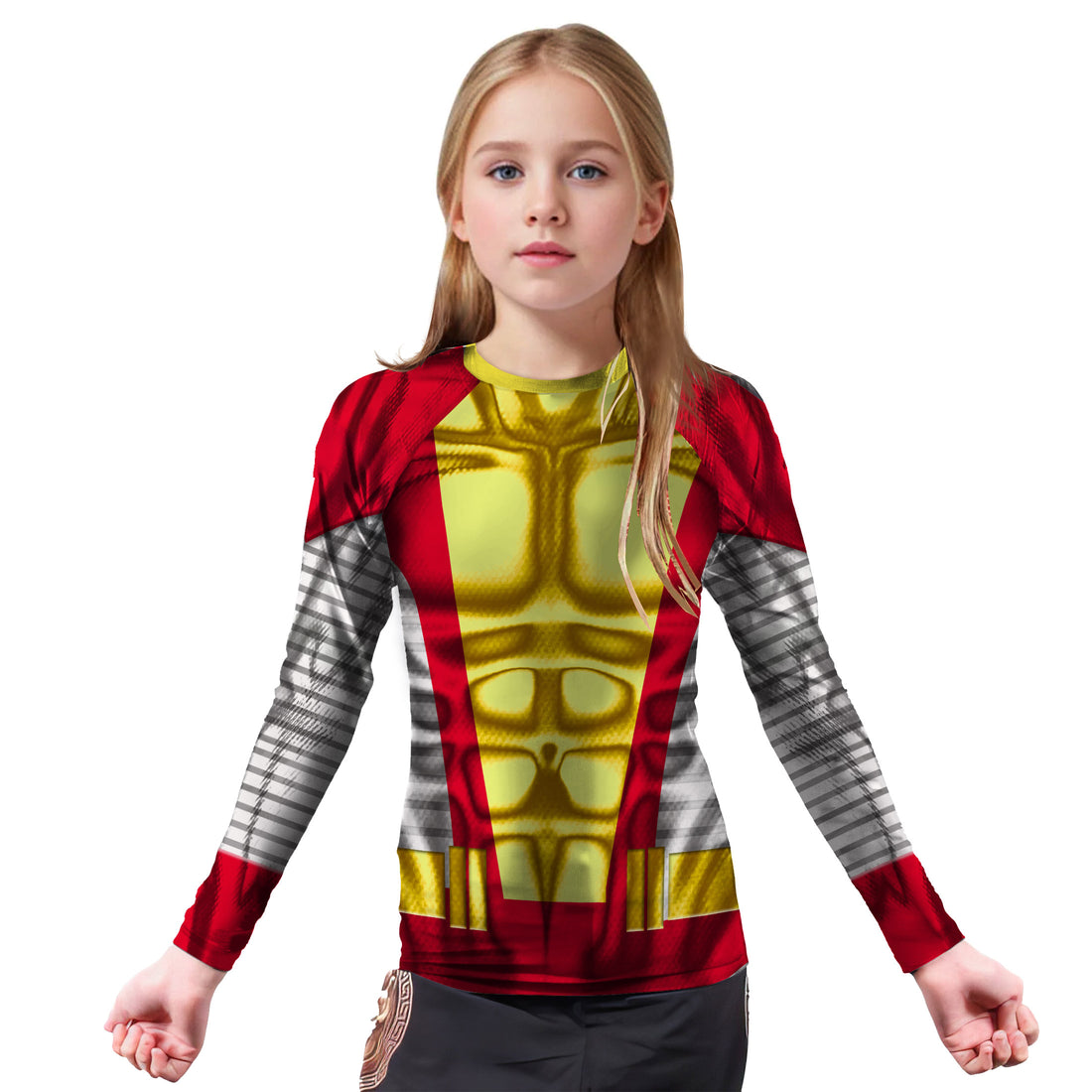X Men Colossus Cosplay Kids Rash Guard