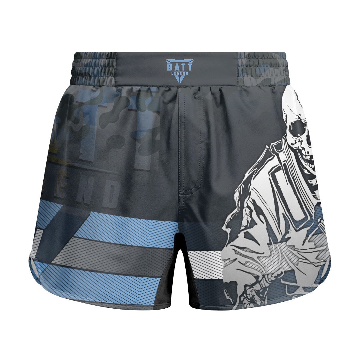 Argentina Skull Fighter Kids Grappling Shorts