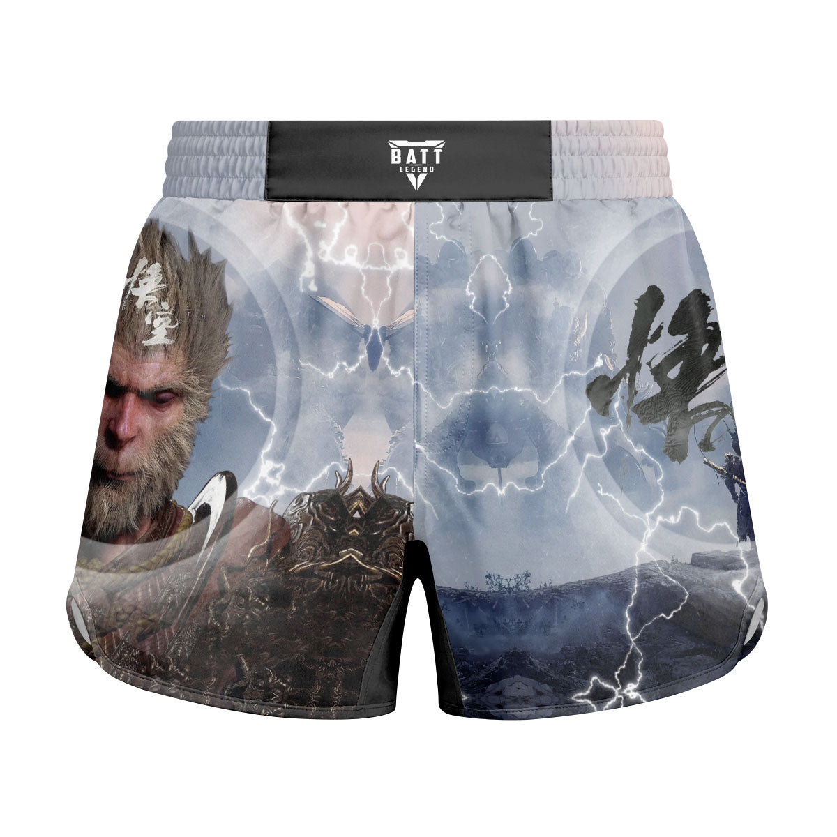 Black Myth Wukong Versus Four Heavenly Kings Kids Grappling Shorts
