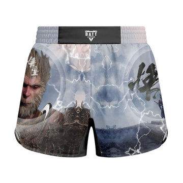 Black Myth Wukong Versus Four Heavenly Kings Kids Grappling Shorts