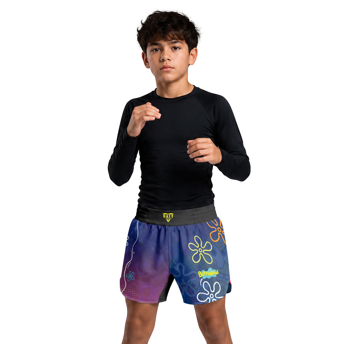 Blue Lagoon Cartoon Chaos Kids Grappling Shorts