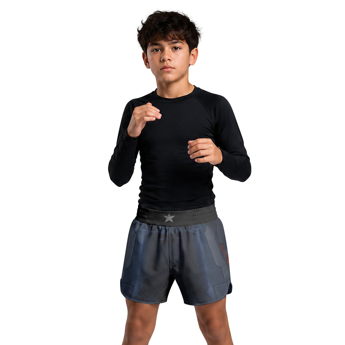 Captain America Cosplay Kids Grappling Shorts