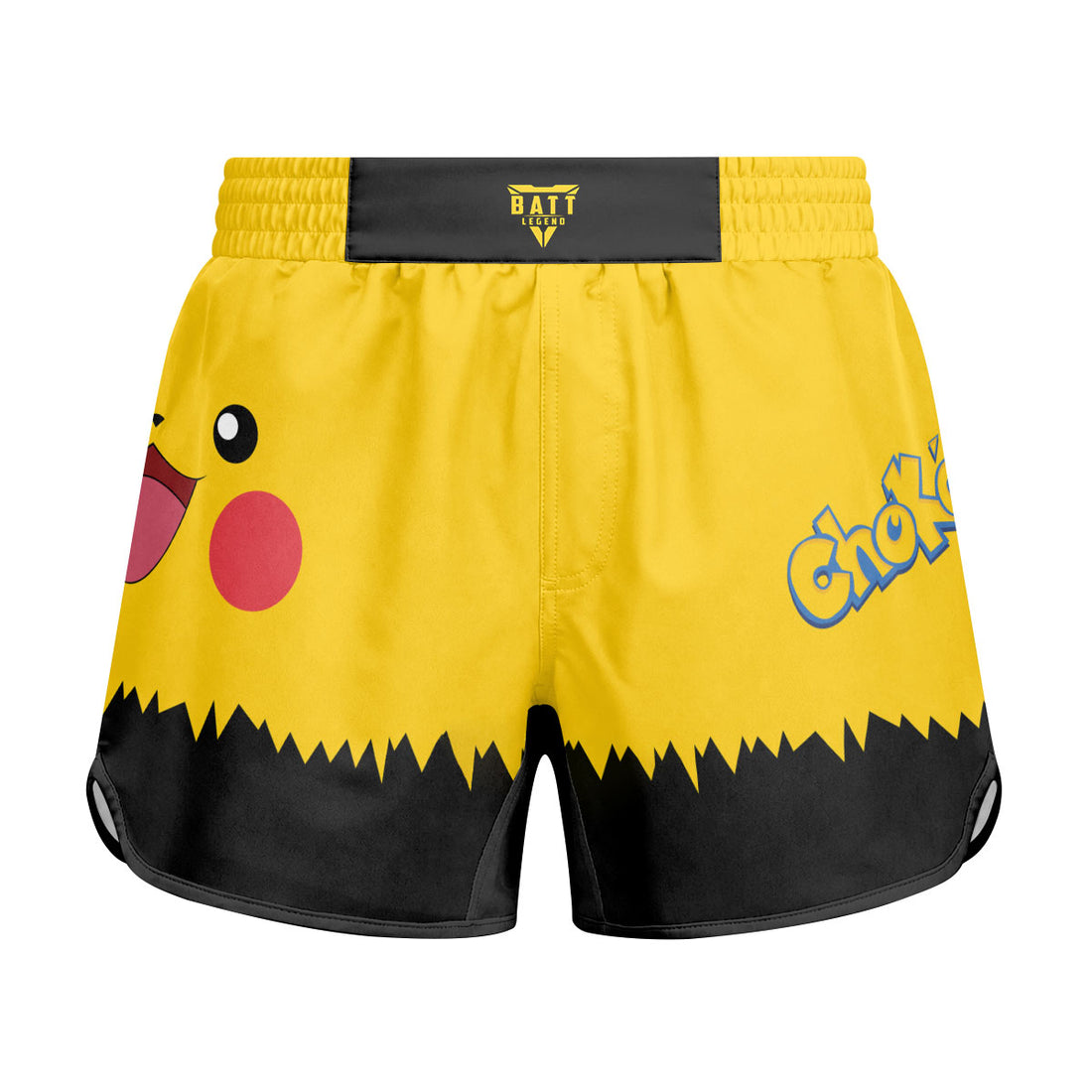 Chokemon Pikachu Face Kids Grappling Shorts