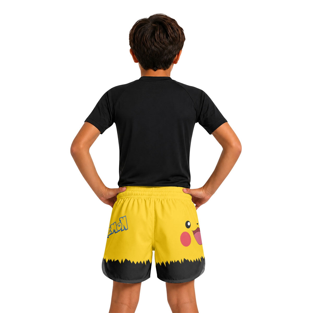 Chokemon Pikachu Face Kids Grappling Shorts