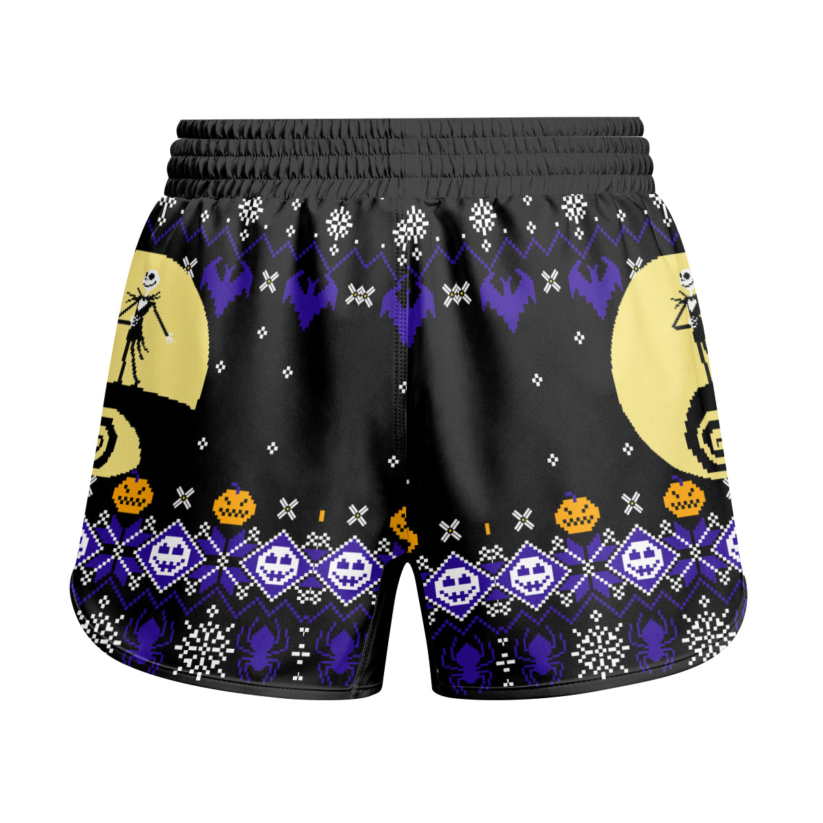 Christmas Jack Skellington Purple Kids Grappling Shorts