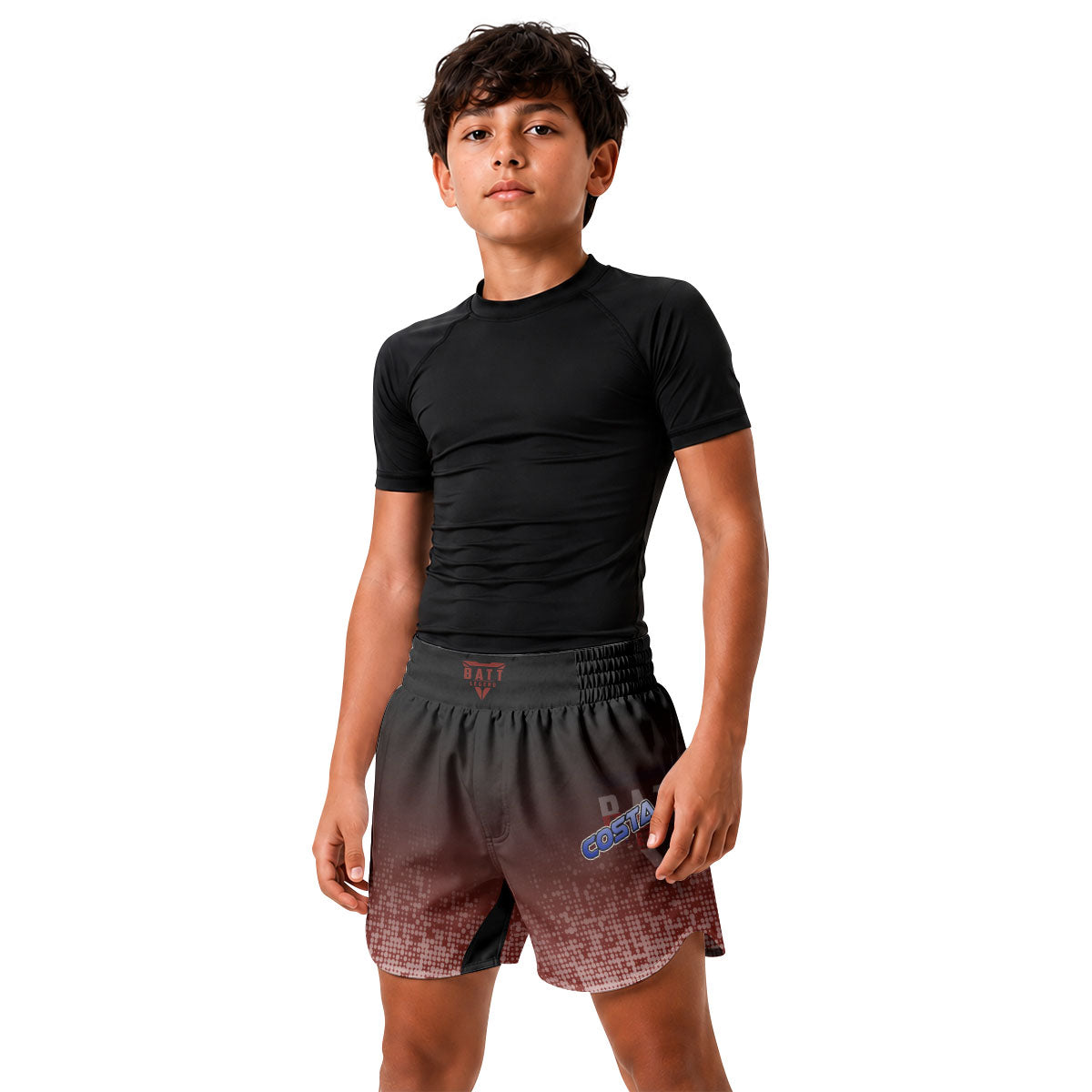Costa Rica Halftone Kids Grappling Shorts