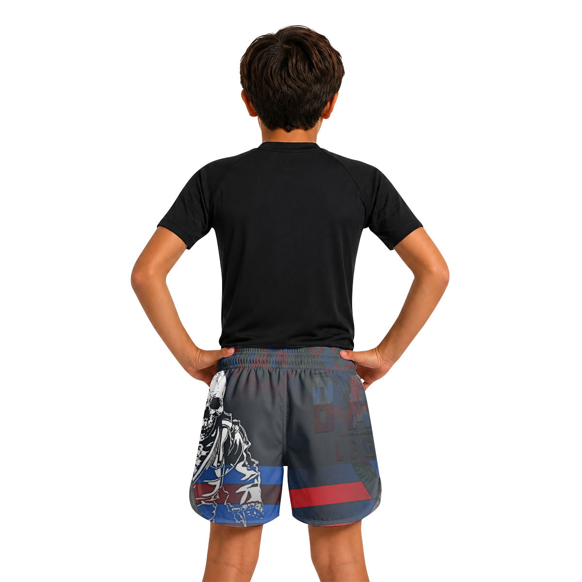 Costa Rica Skull Fighter Kids Grappling Shorts