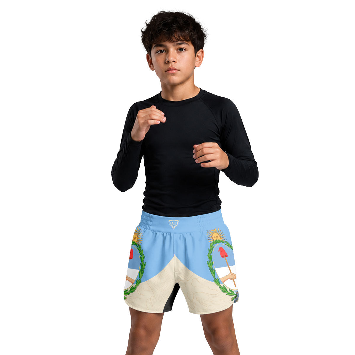 Crest of Argentina Kids Grappling Shorts