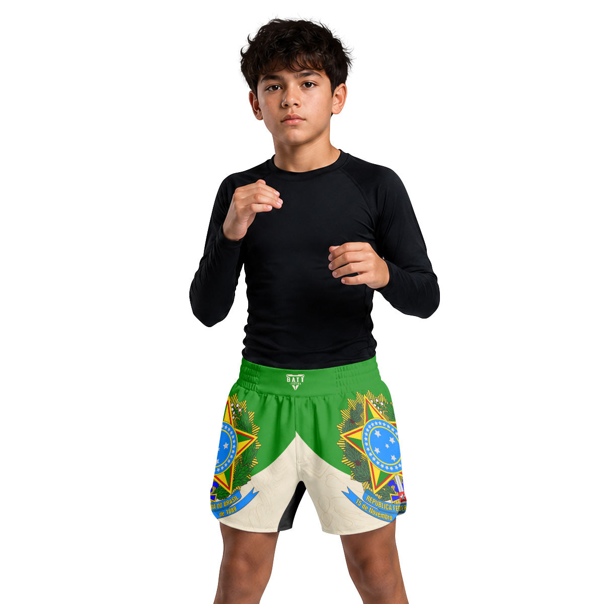 Crest of Brazil Kids Grappling Shorts