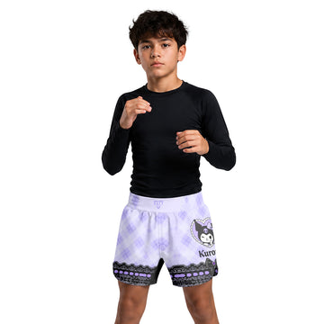 Dark Cutie Kuromi Kids Grappling Shorts