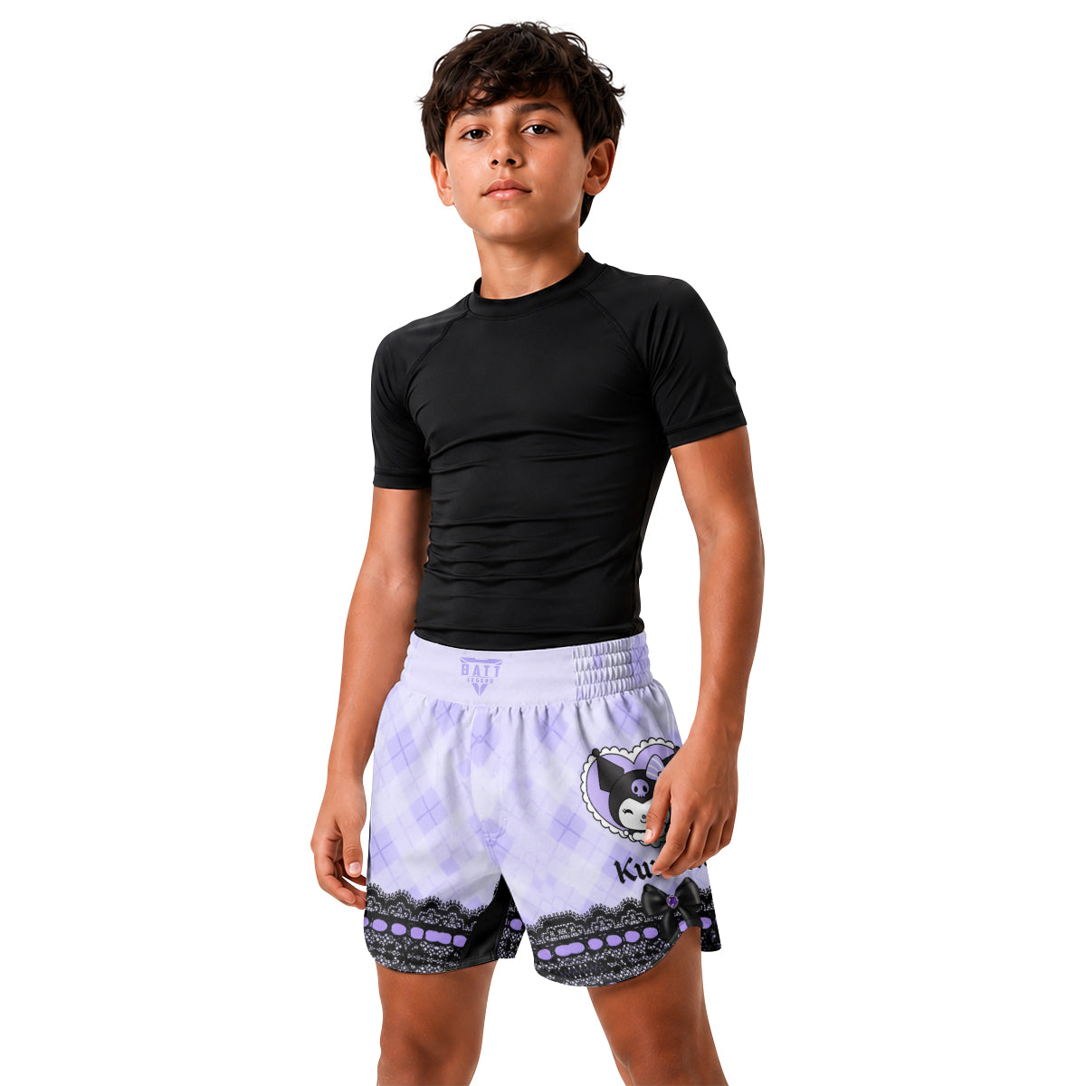 Dark Cutie Kuromi Kids Grappling Shorts