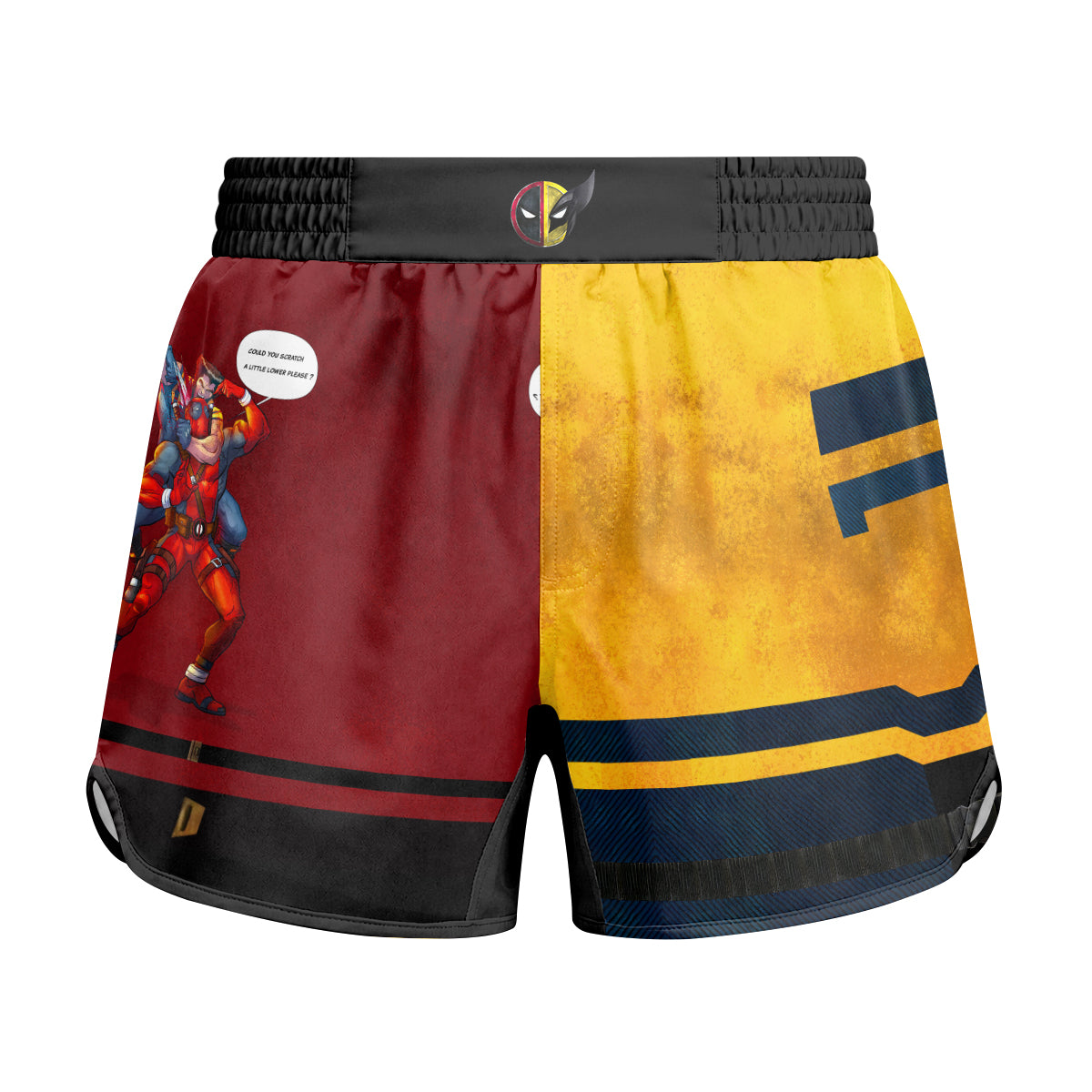 Deadpool And Wolverine Best Friend Choke Kids Grappling Shorts
