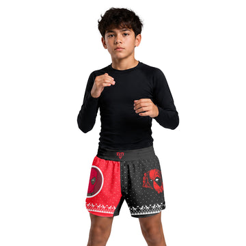 Deadpool Merry Chimichanga Kids Grappling Shorts