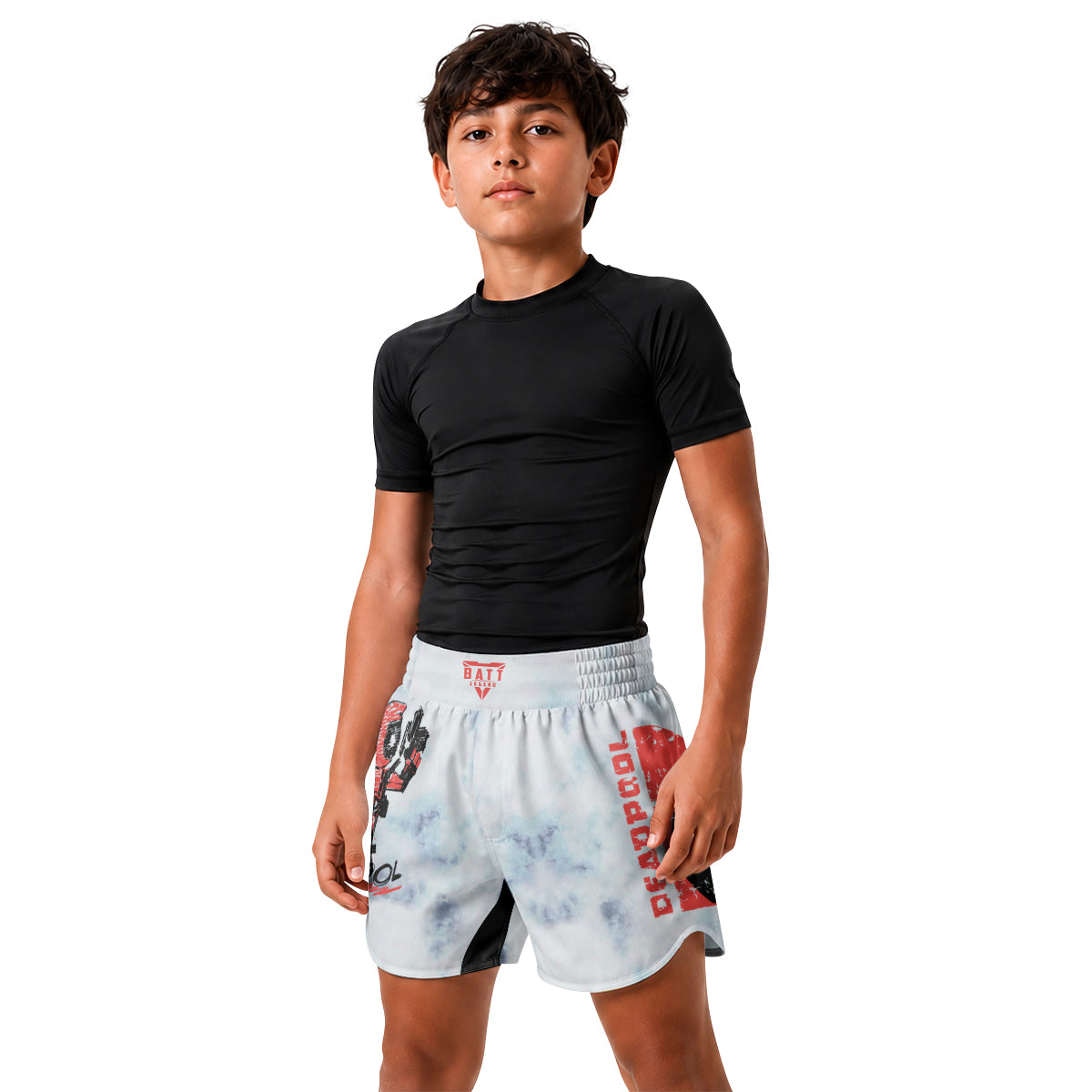 Deadpool Number 1 Dad Kids Grappling Shorts
